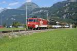 HGe 101 963-7 n�hert sich am 13.6.09 mit dem GoldenPass ...