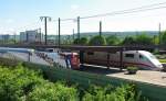 Vom 11.06. - 13.06.09 stand der Science Express im Gleis ...
