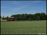 Dollnitzbahn 199 031-6 bei M�geln nach Glossen am 14.06.2009