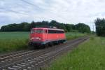 Am 30.05.09 ist die E-Lok 110 402-5 solo auf der ...