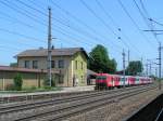 marchtrenk REX1788 (mit CS-Steuerwagen 8073070-9)steht zur Abfahrt bereit;090525