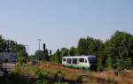 VT 23 mit Vogtland-Express Beschriftung der VBG am 13.06.2009 in ...