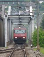 SBB - 460 009-4 auf der Aarekanlbr�cke bei Br�gg vor ...