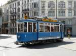 Strasenbahn Zurich VBZ - Oldtimer Tram Be 2/2  2 unterwegs auf der Museumslinie 21 in der Stadt Z�rich am 26.04.2009