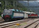 br-1144 Die E 405 031 bei einer Rangierfahrt am Bahnhof Brenner, wahr viel los zwei 1144 werden nach �sterreich gerade zur�ckgesto�en von zwei E 412er. (11.06.2009) 