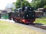 99 1782 verlie� am 13.Juni 2009 den Bahnhof Putbus in ...