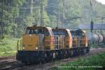 BR 264 6492 (Railion DB Logistics) f�hrt am 17. Juni 2009 um 8:37 Uhr zusammen mit 6500 und 6475 durch Duisburg Neudorf