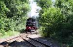 99 1574-5 erreicht, aus Oschatz kommend, Thalheim, 13.06.2009.  ...