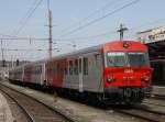 Eine City Shuttle Garnitur am 28.08.2009 abgestellt in Salzburg Hbf. ...