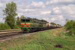 2TE10M - 3550 mit Kesselzug vor Naujene (09.05.2009)  ...
