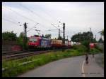 482 027 mit einem gemischten G�terzug in Hannover Bornum ( Auf ...