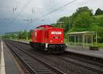 Gruselig sieht das Wetter aus, in das Lok 105 der ...