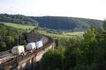 Br 185 Tx-Logistik mit Transped-Zug Verona-Wanne am 19.06.09 auf dem ...