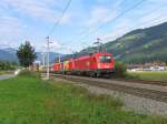 1216 017 und zwei weitere Maschinen mit G�terzug 54543 (Hall ...