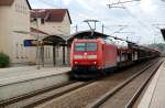185 065 zieht am 20.06.09 einen G�terzug durch Bitterfeld Richtung ...