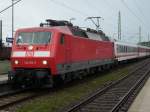 120 156 am 21.Juni 2009 mit dem Eurocity 379 Binz-Brno ...