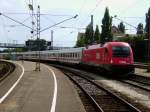 1216 003 war im Sommer 2008 abfahrbereit mit dem IC ...