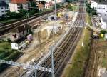 Der Bau der neuen Station Biel-Mett gleich zu Beginn. Links ...