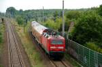 143 955 schiebt am 24.06.09 ihre RB durch Holzweissig(bei Bitterfeld) ...