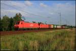 Railion 145 012-1 in Traktion mit DB 145 018-8 ziehen ...