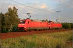 DB 101 107-1 in Traktion mit DB 101 120-4 Lz ...