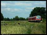 628 550 auf der Heidebahn bei Plumhof  ...