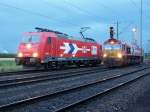 185-588 und DE671 am 24.06.09 um 5 Uhr beim morgentlichen ...