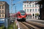 RE 9 nach Sassnitz bei der einfahrt in den Bahnhof ...