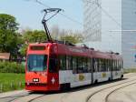 strasenbahn-bern-bernmobil Bern mobil - Tram Be 4/8 732 unterwegs auf der Linie 9 in der Tramwendeschlaufe beim Eisstadion von Bern am 03.05.2009