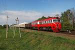 2M62 2M62M - 1198 mit G�terzug vor Pilviskiai (13.05.2009)