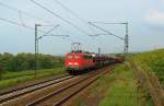 kbs-466-rechte-rheinstrecke DB 140 495-3 mit einem Toyota-Autotransportzug Richtung Wiesbaden, bei Erbach (Rheingau); 27.06.2009