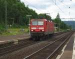 143 905-8 als Lz am 22.06.2009 durch den Bahnhof Eschwege ...