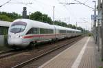 br-411-ice-t ICE mit Tempo 200! durchf�hrt Burgkemnitz Richtung Leipzig am 19.06.2009