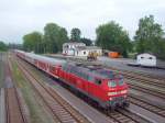 218 402-6 ist um 19:30 bei Ried i.I. mit Sonderzug ...