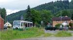 Vogtlandbahn VT32 als VBG83113 in Zwota, 29.6.09. (Gru� an den Tf und den gr��enden Fahrgast!)