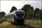 br-643-talent-db VT704 und VT705 sind zwischen Raestrup-Everswinkel und Warendorf als NWB81558 (RB67 'DER WARENDORFER') nach Bielefeld unterwegs. (23.06.2009) 

