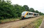 ODEG Ostdeutsche Eisenbahn GmbH 642 415-3 'Lausitzer Lieblingspl�tze' am 28.06.09 im Bahnhof Klinge