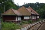 Das sch�ne Empfangsgeb�ude des Bahnhofs Edle Krone am 15.06.09.  ...