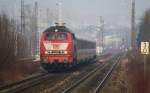 218 156 bespannt am 18.1.2009 den IC 2085 zwischen Augsburg ...