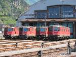 re-6-6-re-620 17/06/2009 : vor dem Bw. Erstfeld ... Loktreffen ... Re4/4 II 11313 + Re 4/4 III 11368 + Re 4/4 III 11363 + Re 6/6 11680