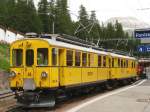 strecke-berninabahn-sm-ti Triebwagen ABe 4/4 I 34 und ABe 4/4 I 30 im Bahnhof Pontresina, 17/06/2009