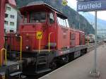 bm-4-4 Bm 4/4 18437 steht in Erstfeld, 05. Juli 2009