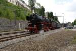 BR 01 Pacific 01 202 f�hrt am 4.7.09 nach einem kurzen Aufenthalt aus Le Locle aus.