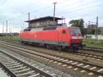 BR 120 Hier 120 147-7 abgestellt am 6.7.2009 in Angerm�nde.