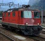 re-4-4-ii-re-420 Re 4/4 III 11352 f�hrt durch den Bahnhof Erstfeld, 05. Juli 2009