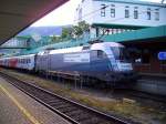 1x16-werbeloks Die Siemens Lok heute am 7.7.2009 in Bregenz mit dem REX 5550 nach Lindau Hbf.

Lg
