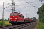 BR 151 151 163 mit einem Gz nach Aachen West an der ehem. Anrufschranke 6.7.2009