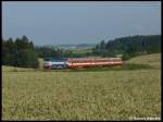 BR 751 751 002-7 mit 14904 bei Bystrice nad Pernstejnem am 04.07.2009 nach Zdar nad Sazavou