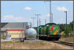 ITL Eisenbahngesellschaft mbH 293.01 & 293.02 von ITL, beim Tankstop in Neustrelitz. 01.07.08 