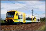 ODEG Ostdeutsche Eisenbahn GmbH VT 650.73 & VT 650.58 kurz vor Stralsund.  Als Piratenexpress unterwegs nach Ralswieck 20.06.09 